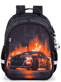 Шкільний ортопедичний рюкзак для хлопчика School Standard з Машиною 38х28х16 см для першокласника (160-24)